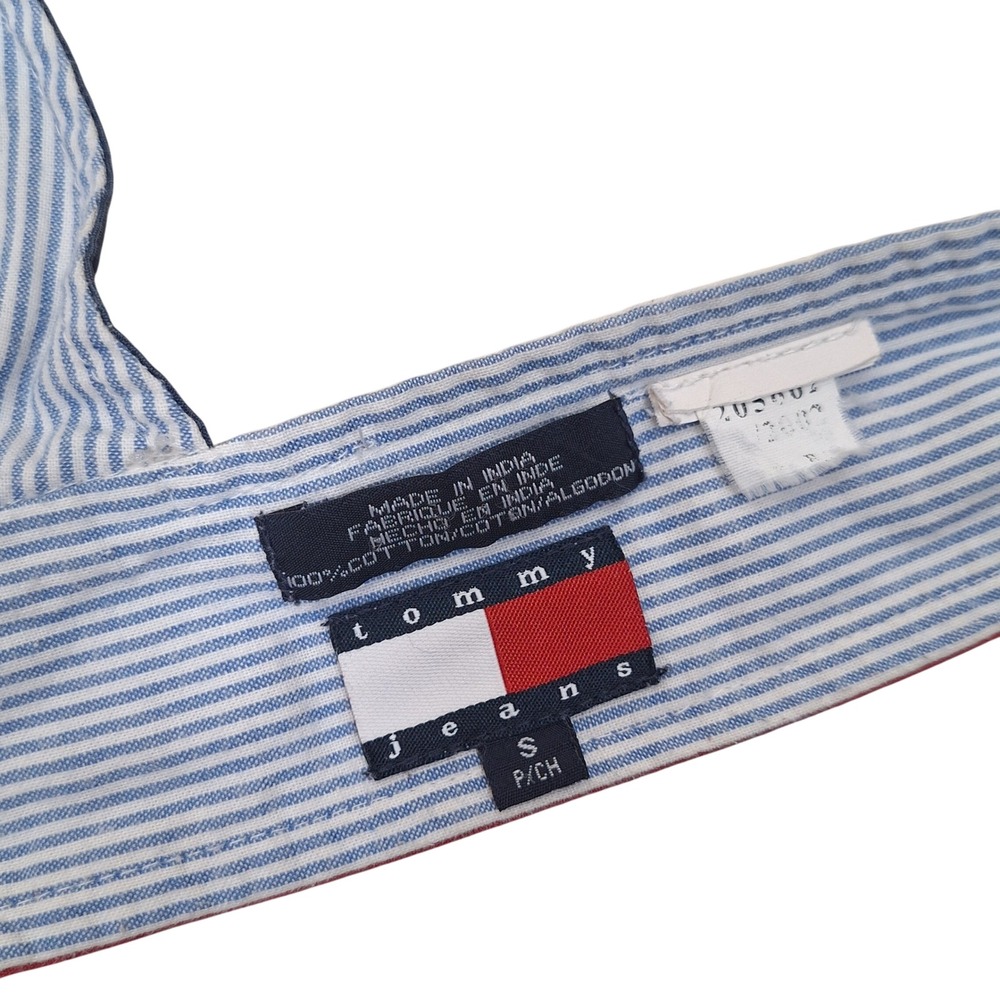 Tommy Hilfiger Y2K American Flag Stars Stripes Patriotic Red Blue Halter Top S - Picture 6 of 7